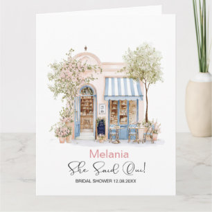 Aquarell Sie sagte Oui Brautparty Karte
