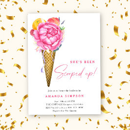 Aquarell Sie wurde ins Brautparty geschossen Einladung