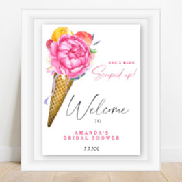 Aquarell Sie wurde ins Brautparty geschossen Poster