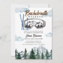 Aquarell-Ski-Wochenende Junggesellinnenabschied
