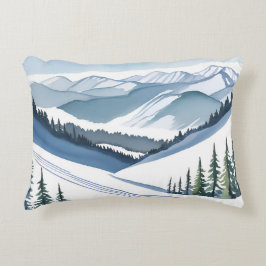 Aquarell Skiberg Dekokissen
