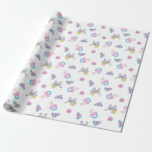 Aquarell skizzierte Babypartyspielwaren-Nippel Geschenkpapier