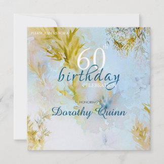 Aquarell Soft Himmlische Blätter Geburtstag Einladung