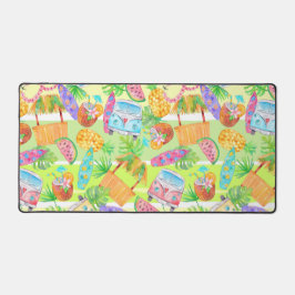 AQUARELL-SOMMER-HAWAII-THEMA SCHREIBTISCHUNTERLAGE