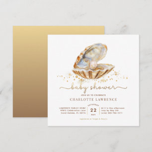 Aquarell Sommer Ozean Kleine Pearl Baby Dusche Einladung