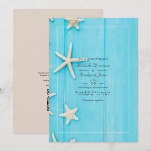 Aquarell-Sommer-QR-Code-RSVP-Strandhochzeit Einladung