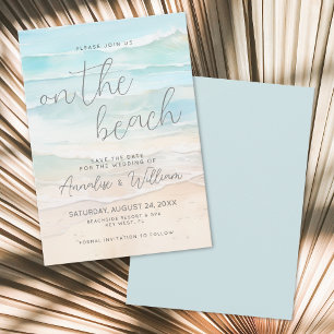 Aquarell Sommer Strandhochzeit Save The Date
