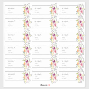 Aquarell-Sommerrosen-Gästebuchseite Aufkleber