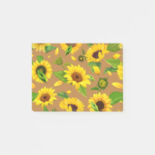 Aquarell-Sonnenblume 5 Post-it Klebezettel