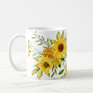 Aquarell-Sonnenblume 8 Kaffeetasse