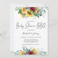 Aquarell Sonnenblumen Bläserblütendusche GRILLEN
