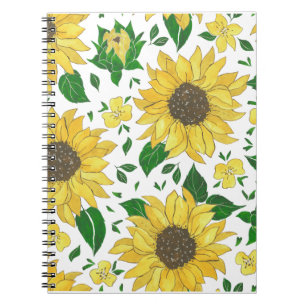 Aquarell-Sonnenblumenmuster  Notizblock