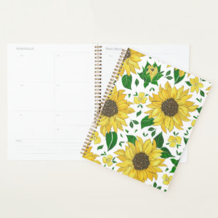 Aquarell-Sonnenblumenmuster Planer