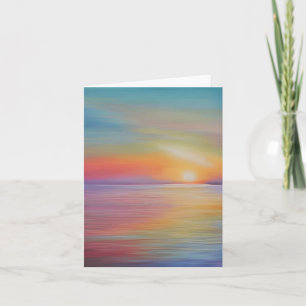 Aquarell-Sonnenuntergang anpassbar Karte
