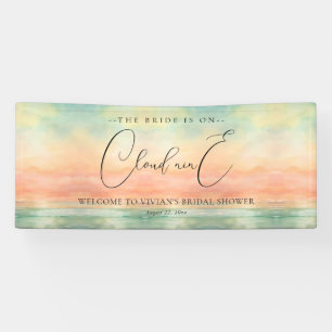 Aquarell-Sonnenuntergang Cloud Nine Brautparty-Wil Banner