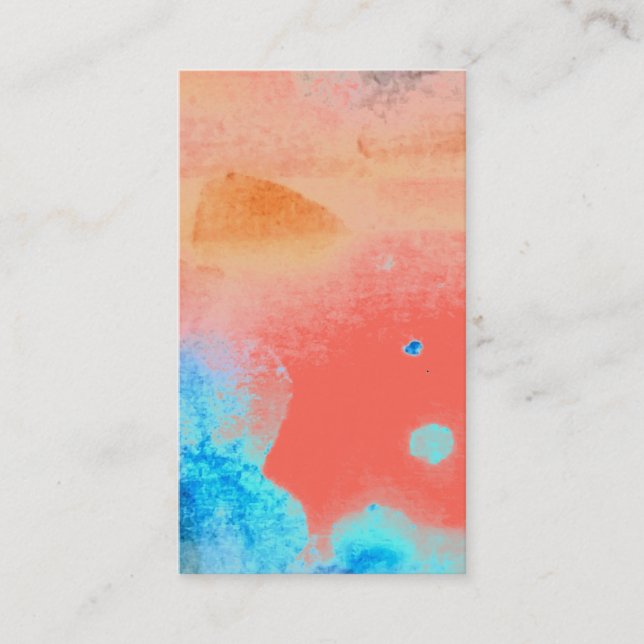 Aquarell-Sonnenuntergang Reiki Visitenkarte (Vorderseite)