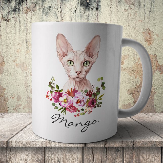 Aquarell Sphynx-Katze Kaffeetasse (Von Creator hochgeladen)