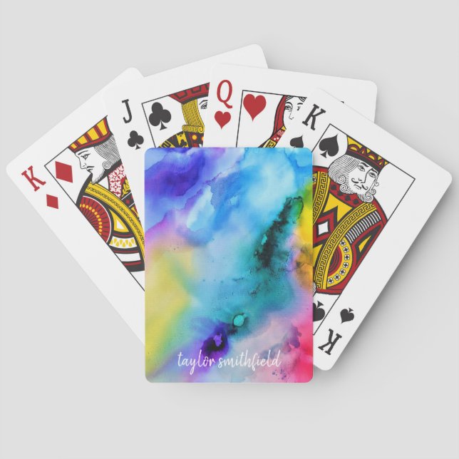 Aquarell Spielkarten (Rückseite)