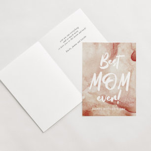 Aquarell-Splash-Muttertags-Karte für die beste Mut Karte