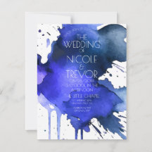Aquarell-Splat-Hochzeitseinladung