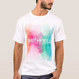 Aquarell-Splatter-Geometrie T-Shirt