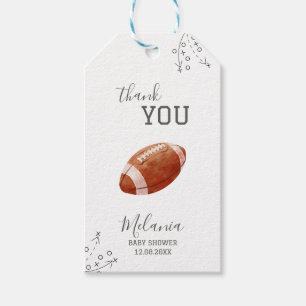 Aquarell Sport American Football Babyparty Geschenkanhänger