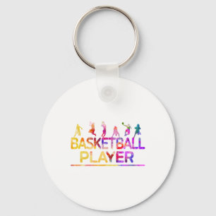 Aquarell Sport Basketballspieler Schlüsselanhänger
