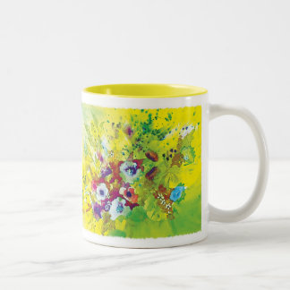 Aquarell-Spritzen Zweifarbige Tasse