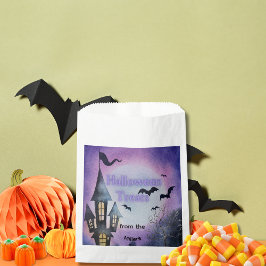Aquarell-Spukhaus-Halloween-Geschenk Geschenktütchen