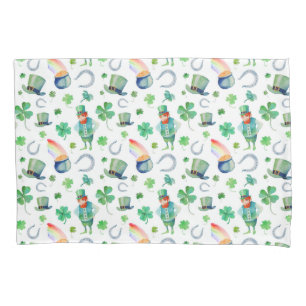 Aquarell-St Patrick Tagesmuster Kissenbezug