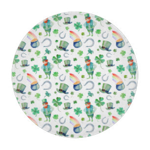 Aquarell-St Patrick Tagesmuster Schneidebrett