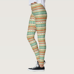 Aquarell-Stammes- Muster SüdwestGeo-Schritt-  Leggings