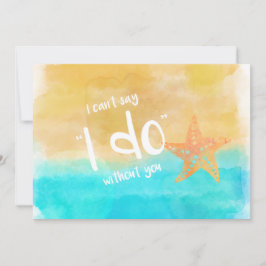 Aquarell Starfish wird meine Bridesmaid sein Einladung