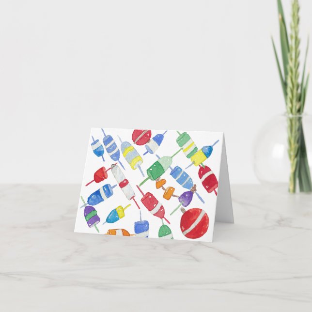 Aquarell, stationäre Bojen Dankeskarte (Vorderseite)