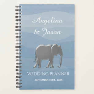 Aquarell Staubblau Hochzeit Planer