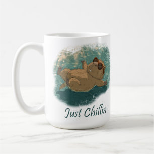 Aquarell-Stil Lustige Capybara Entspannungszitat Kaffeetasse