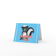 Aquarell-Stinktier so stinkend niedlich
