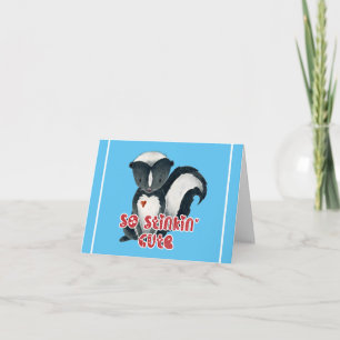 Aquarell-Stinktier so stinkig süß Karte