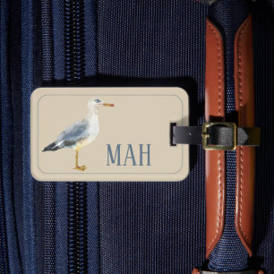 Aquarell-Strand-Möwe Personalisiert Gepäckanhänger
