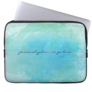 Aquarell-Strand-Ozean-Meer-Wasser-Laptop-Hülle-Tas Laptopschutzhülle