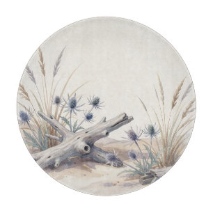Aquarell Strand-Treibholz Strand-Holly-Strand Schneidebrett