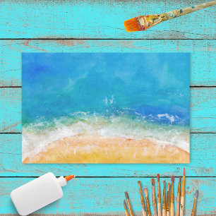 Aquarell Strandansicht Seidenpapier