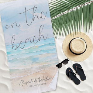 Aquarell Strandhochzeit Strandtuch