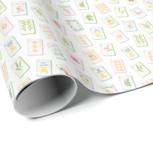 Aquarell Südstaaten Sommer Mahjong Geschenkpapier