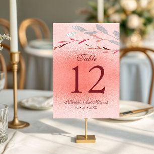 Aquarell Sukkulente Florale Botanische Bat Mitzwa Tischnummer