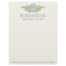 Aquarell Sukkulente Shabby Chic Boho Floral
