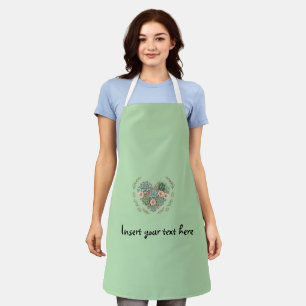 Aquarell Sukkulenten Herz Personalisierter Garten Schürze