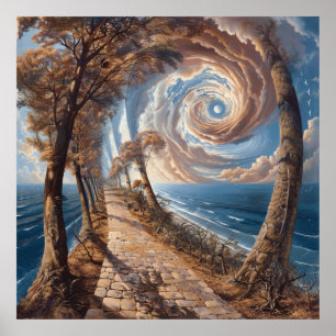 Aquarell-Surrealismus-Kunstposter Poster