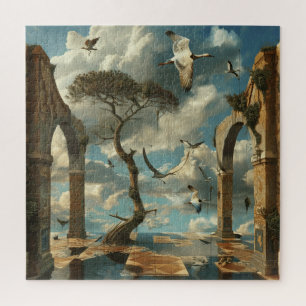 Aquarell-Surrealismus-Puzzle
