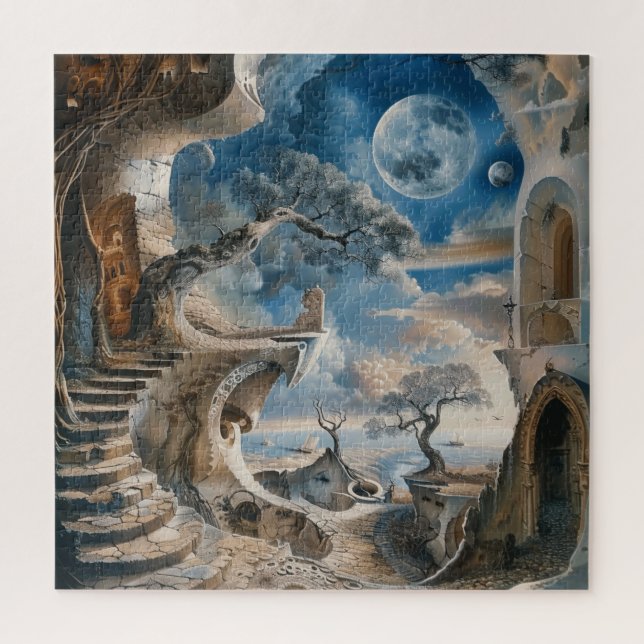 Aquarell-Surrealismus-Puzzle (Vertikal)